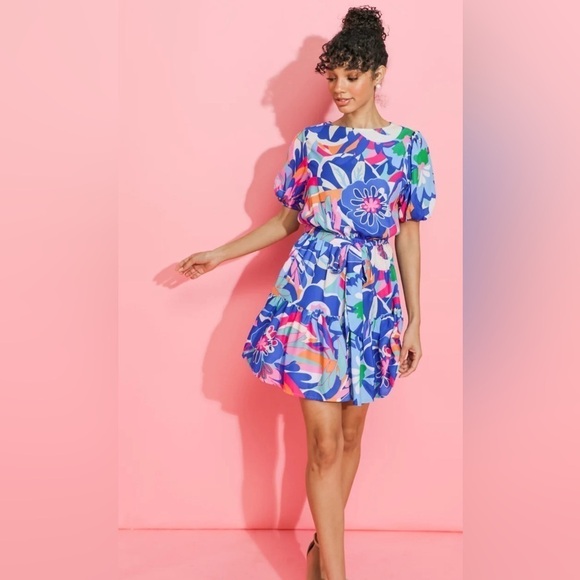 NWT- wild flower floral woven mini dress - Picture 3 of 8